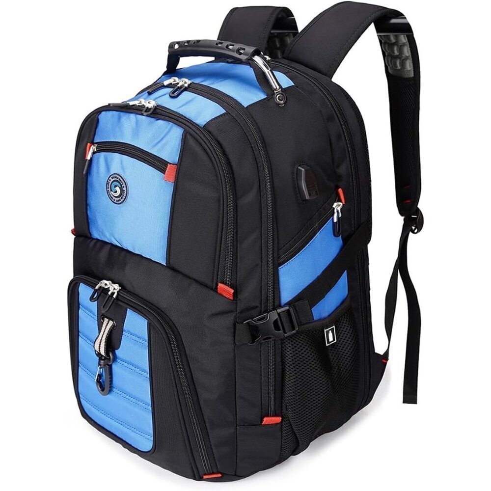 Extra Large 50L Travel Laptop Backpack with USB Charging Port, College High Scho